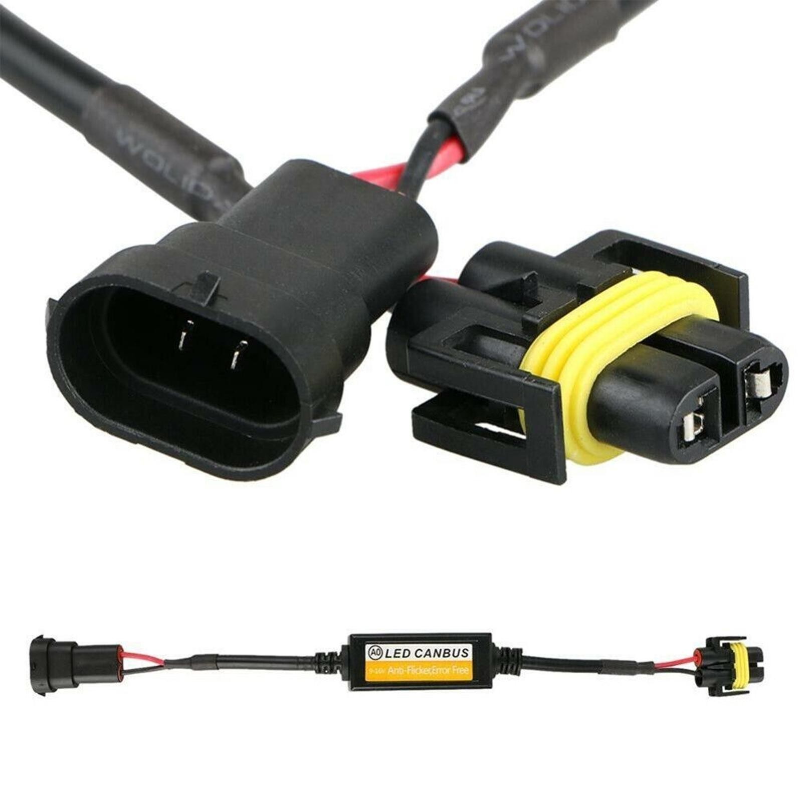 2Pcs Error Free LED Canbus Decoder For LED Car Headlight Bulb H8 H9 H11