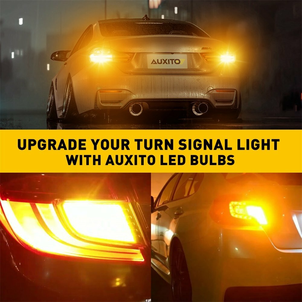 AUXITO 3157 Amber yellow LED Turn Signal Parking Light Bulb 3156A 3157K 3157A US