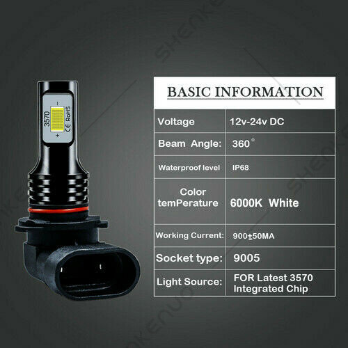 For BMW 525i 530i 540i 535i 6X 9005+9006+9006 LED Headlights Fog Light Bulbs HKB