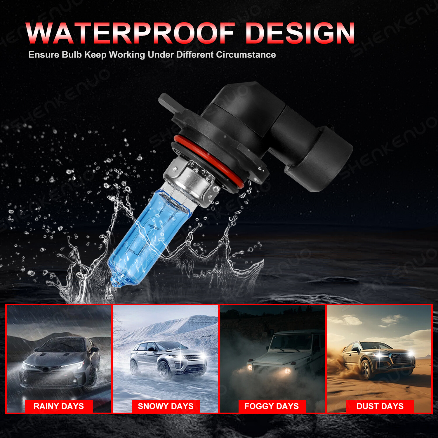2x 9012 HIR2 Halogen Headlight Bulbs Conversion Kits High Low Beam 4200K Bulbs