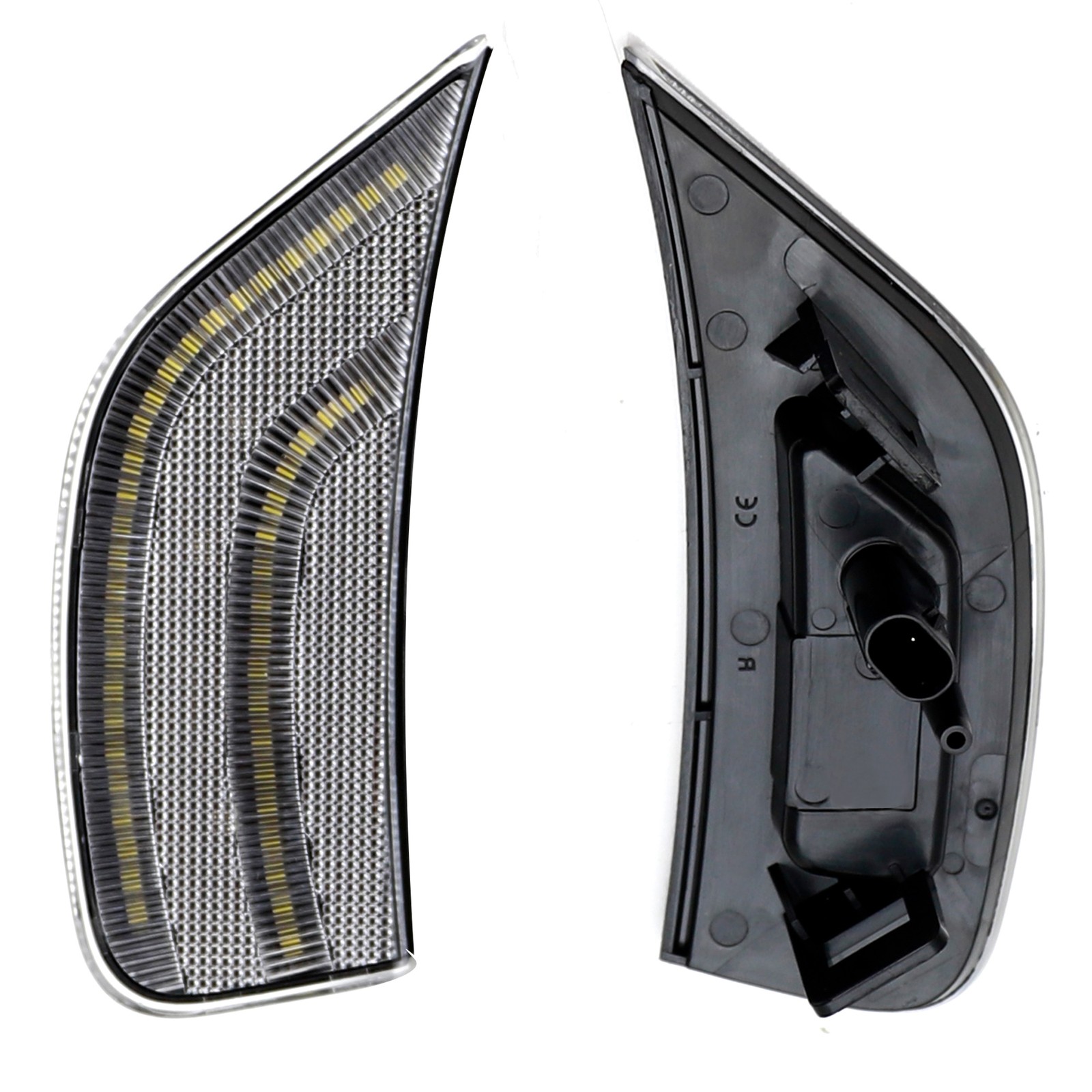 Clear Lens White Double-Stripe LED Side Markers For21-23 Suburban/Yukon/Escalade