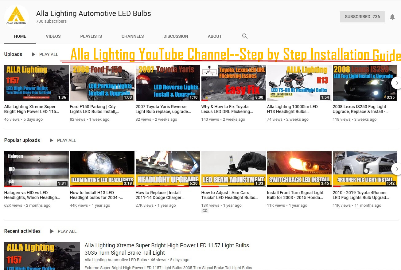 Alla Lighting Super Bright 5,200LM 6000K LED 9006 Fog Light Bulb Driving Lamp