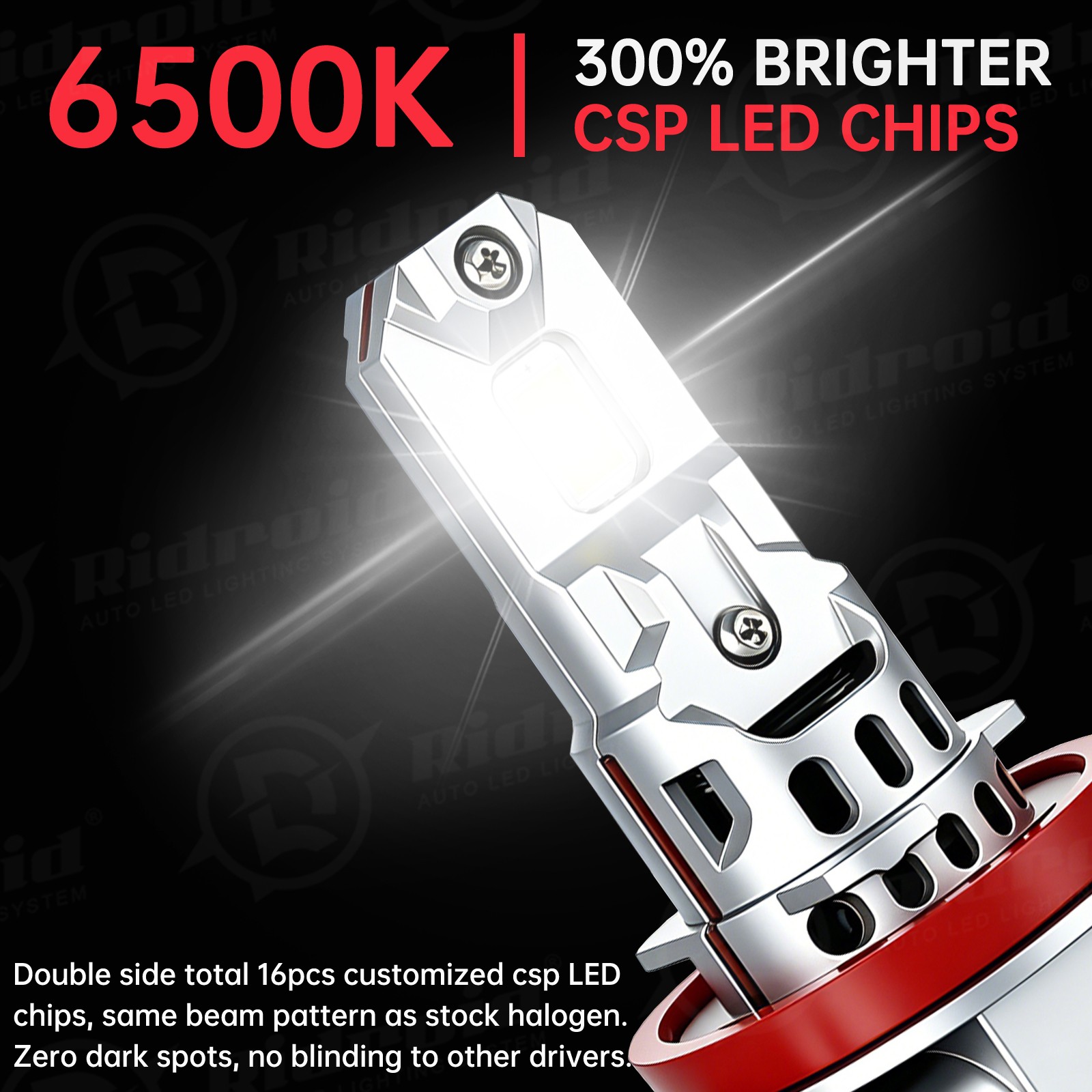 H11 LED Headlight Super Bright Bulbs Kit 6000K White 330000LM High/Low Beam