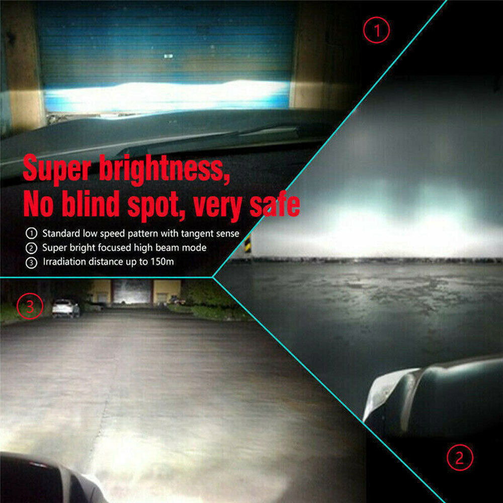 H11 LED Headlight Super Bright Bulbs Kit 8000K White 330000LM High/Low Beam