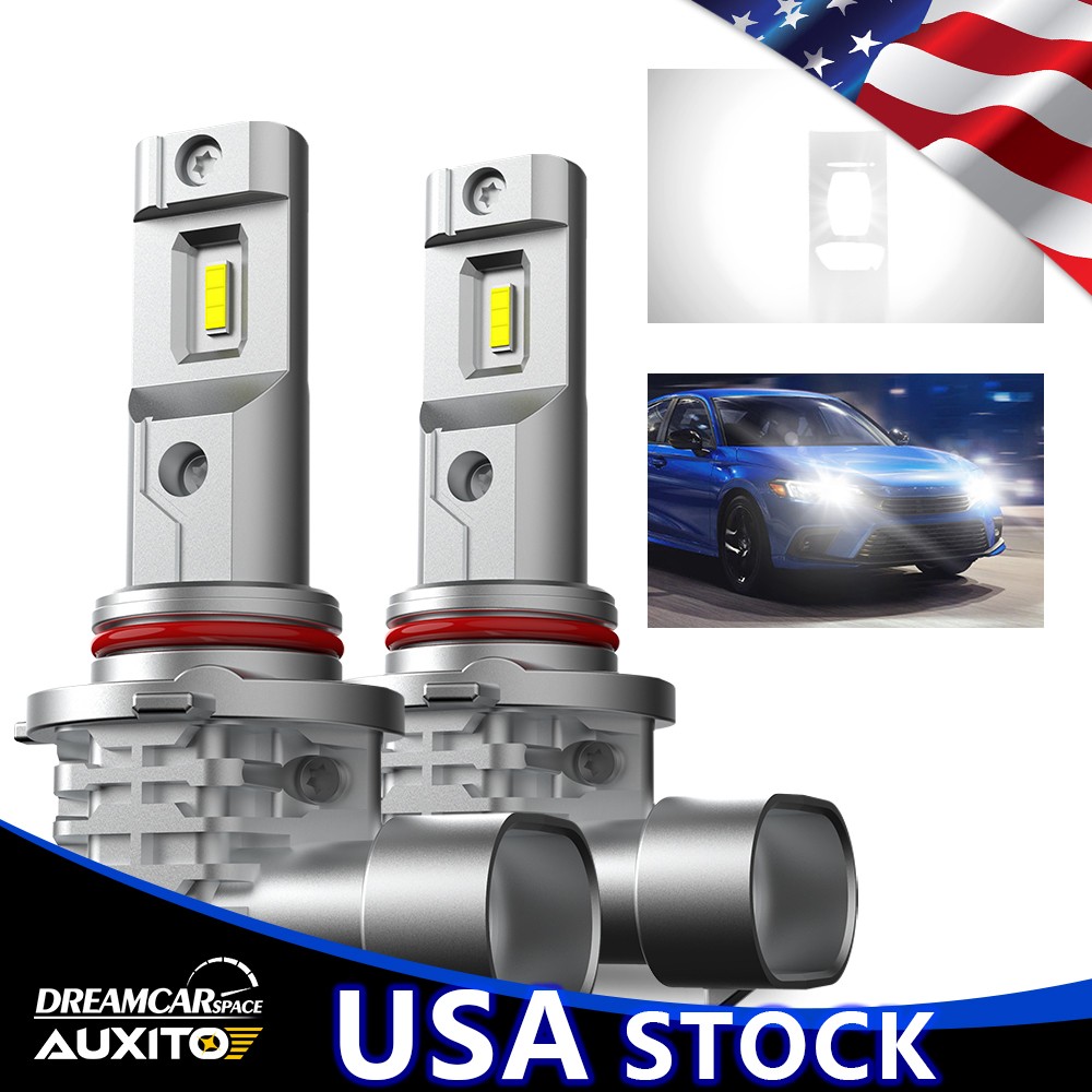 NEW Auxito 2X 9005 CSP LED Headlight Plug Bulb and Play 6500K Cool Super Bright