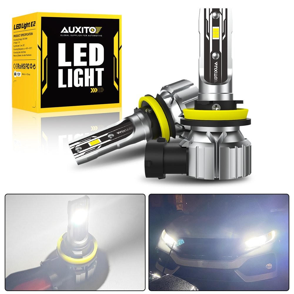 H11 Fog Light DRL LED Headlight Bulbs Kit High Low Beam 6500K White 100W AUXITO
