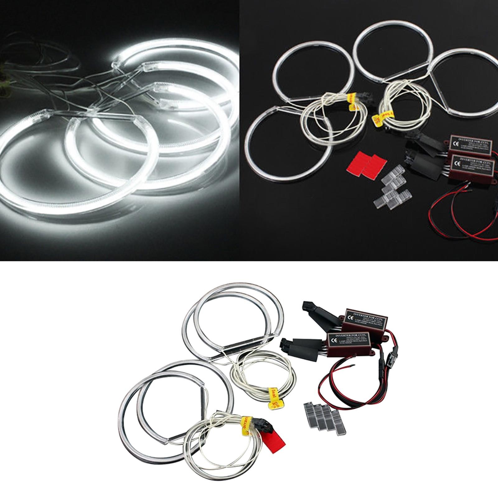 LED Xenon White Headlight SMD Angel Eyes Halo Rings For BMW E39 E46 3 5 Series