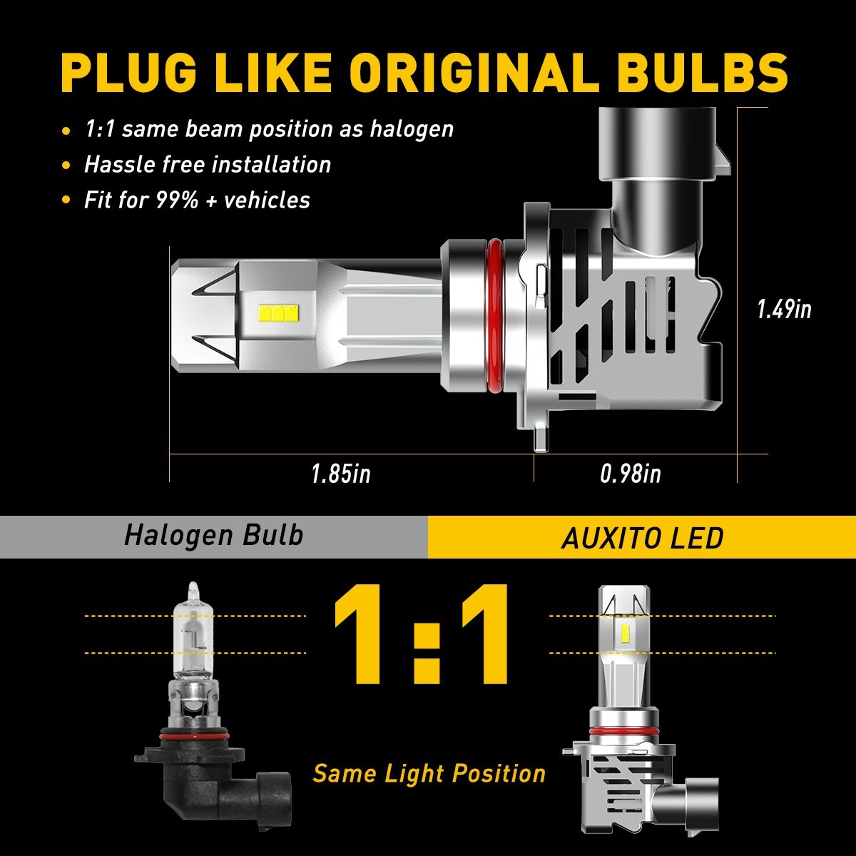 9005 H8 LED Headlight Combo White High/Low Beam Kit 60000lm 6500K Super Bright