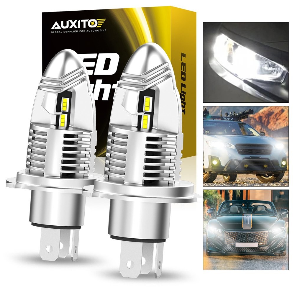 AUXITO H4 9003 Headlights LED Bulbs Conversion Kit 120W PURE White 6000K Bright