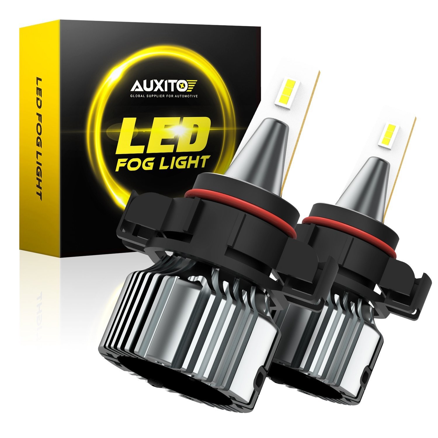 AUXITO LED Fog Light Bulbs H16 5202 Driving Lamps White 6500K High Power 28W USA
