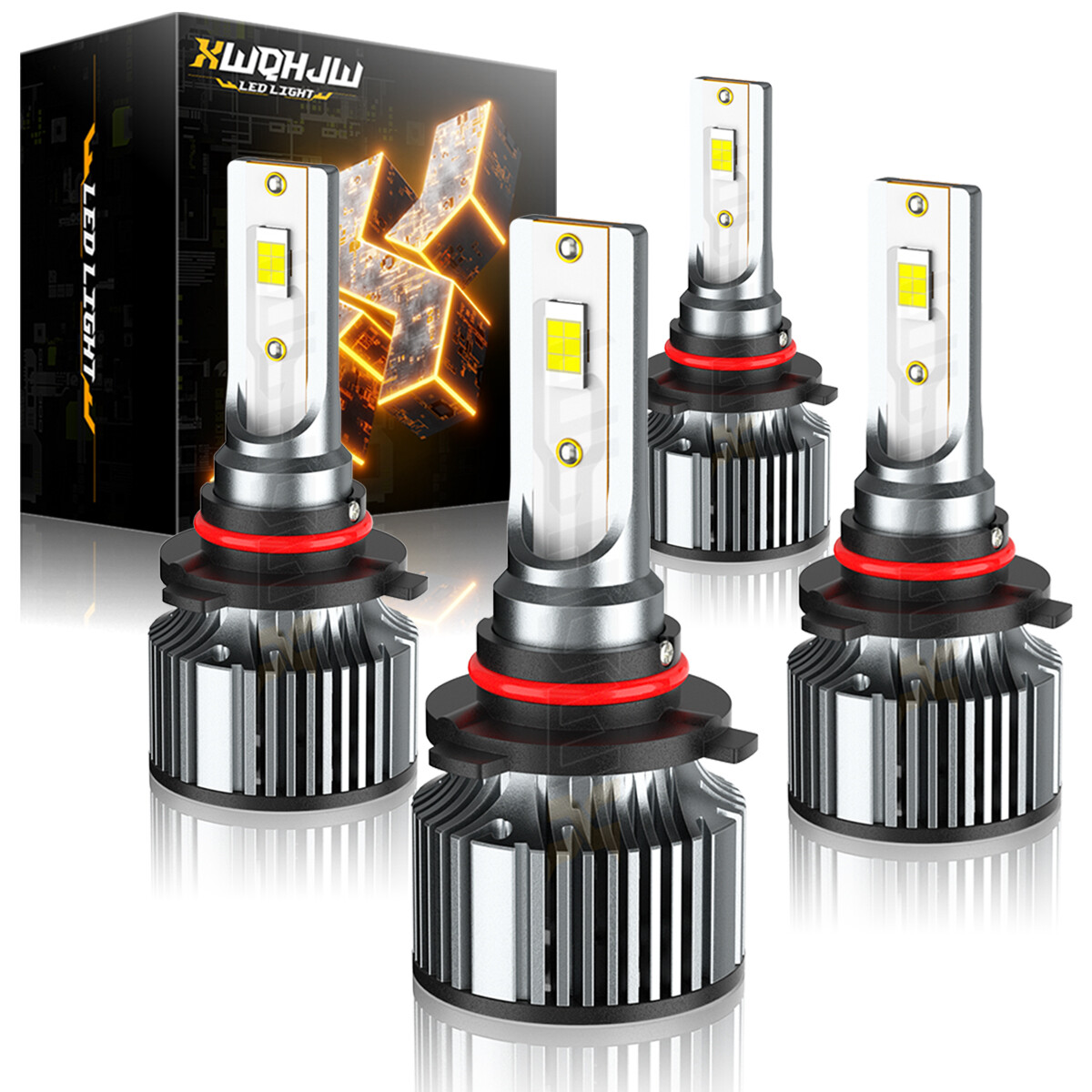 120W Combo LED Headlight Kit High & Low Beam 9005+9006 6000K White 2 Pairs