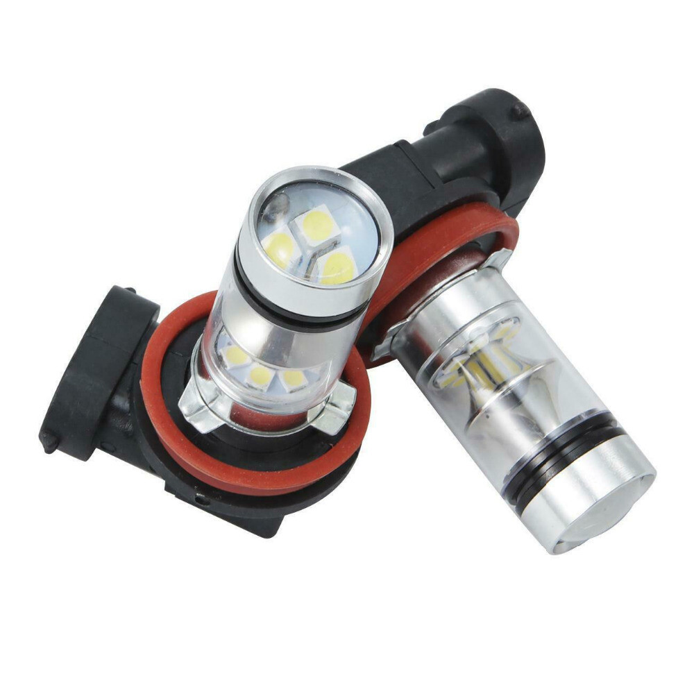 2xH11 H8 LED Bulbs 6000K 100W White Super Bright Fog Light DRL Light High Power