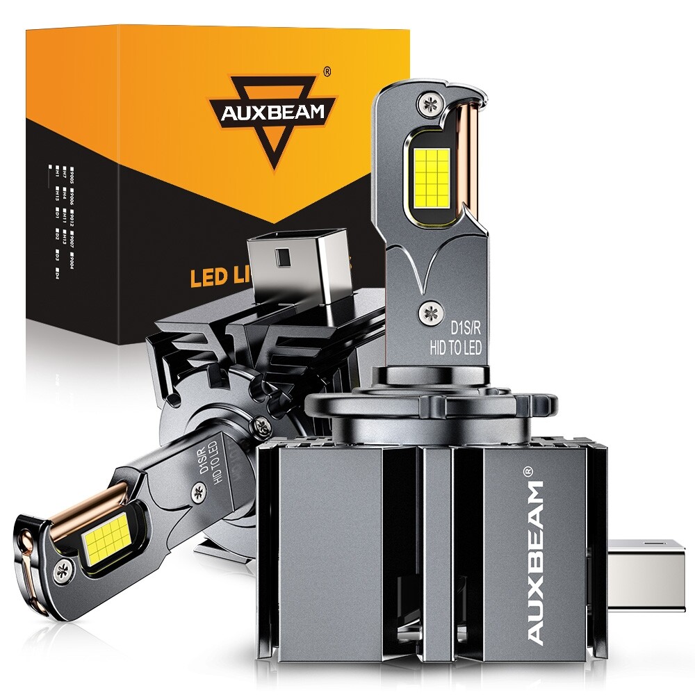 AUXBEAM 70W 22000LM D1S D1R LED Headlight Bulbs 6000K Replace Xenon HID Lamps
