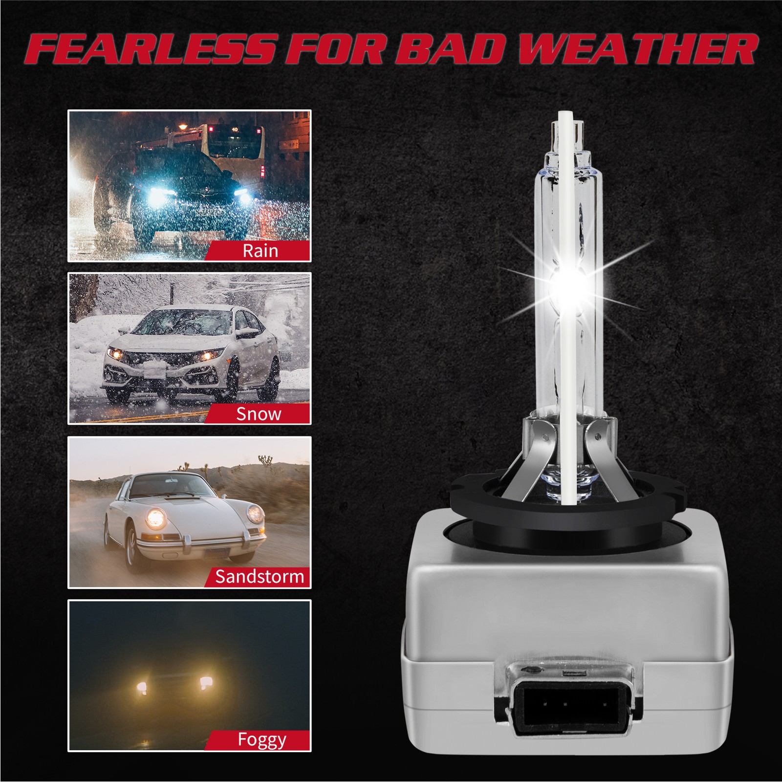 For GMC Yukon XL 2015-2019 Pair D3S HID Xenon White Headlight Bulbs Low Beam