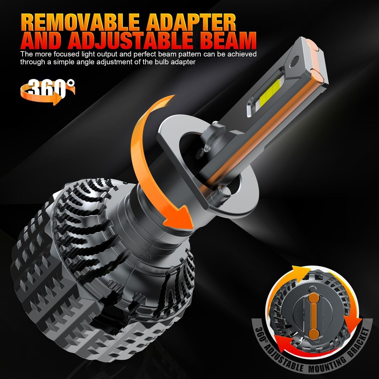 ALAYA H1 LED Headlight Bulb Kit 30000LM High Beam Light 6000K White Canbus Free