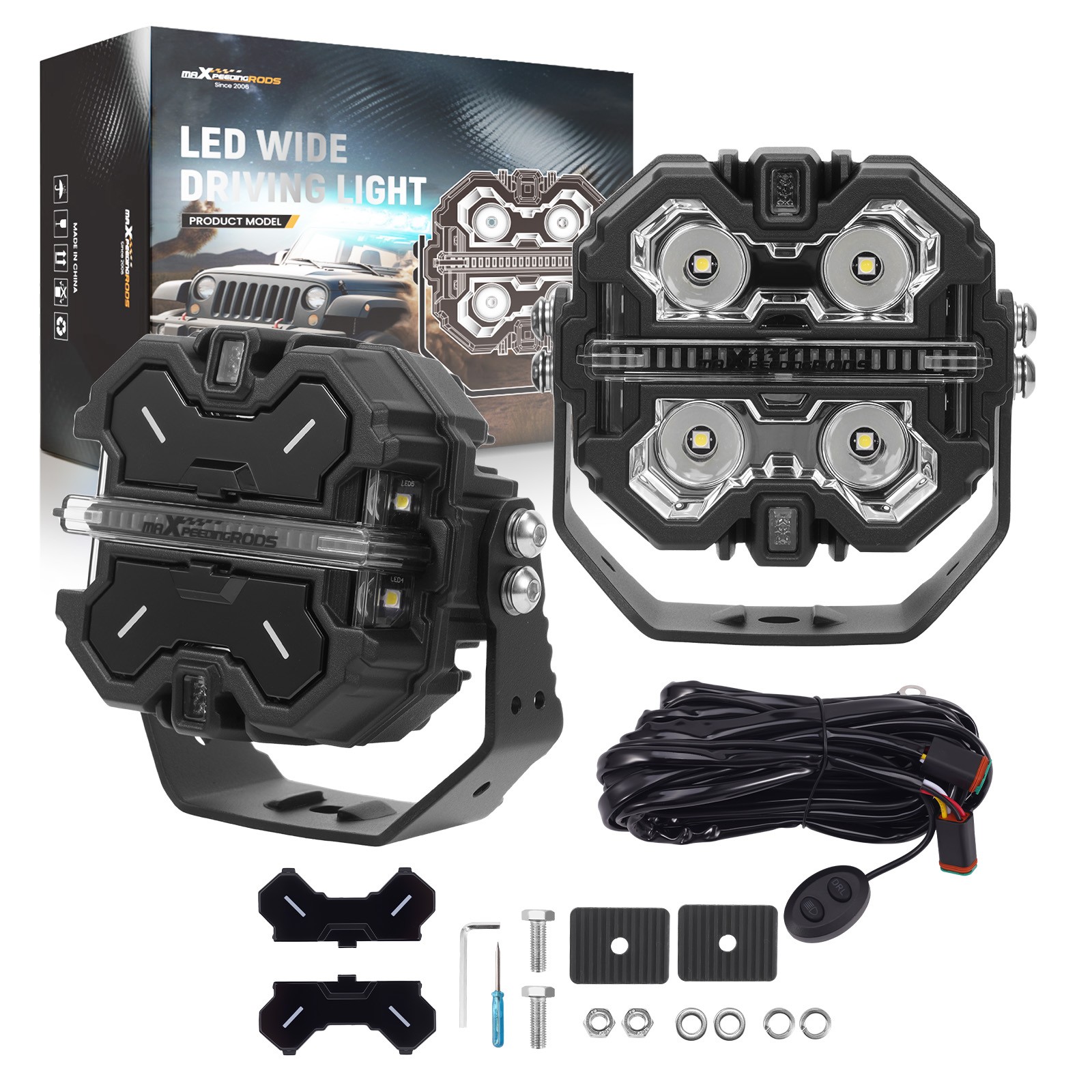 LED Off-Road Light Pods 3.5″ Off Road Driving Auxiliary Lights IP68 Waterproof