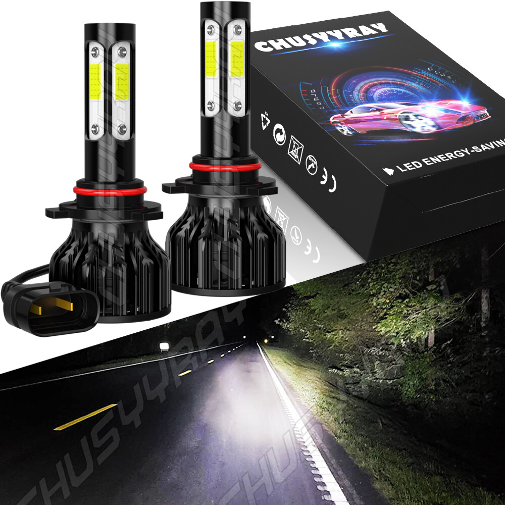 9005 HB3 LED Headlight Bulbs Conversion Kit High Beam Pure White Super Bright