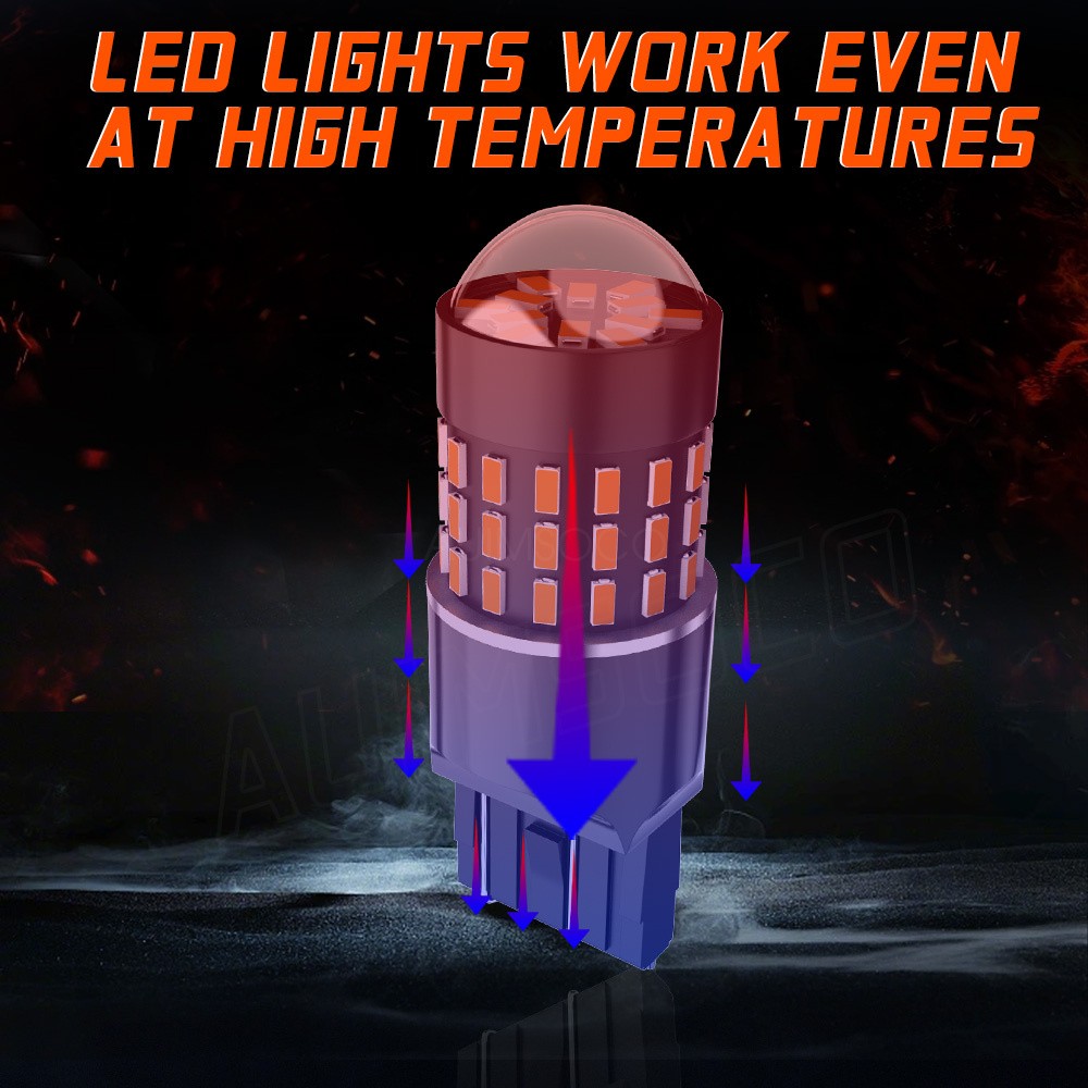 3000K Amber 7443/7440 LED Front Turn Signal Light Bulbs No Hyper Flash Canbus A