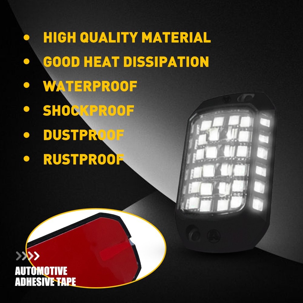 4-20PC Universal Underglow Light Super Bright Pure White Light for Car Truck EXR