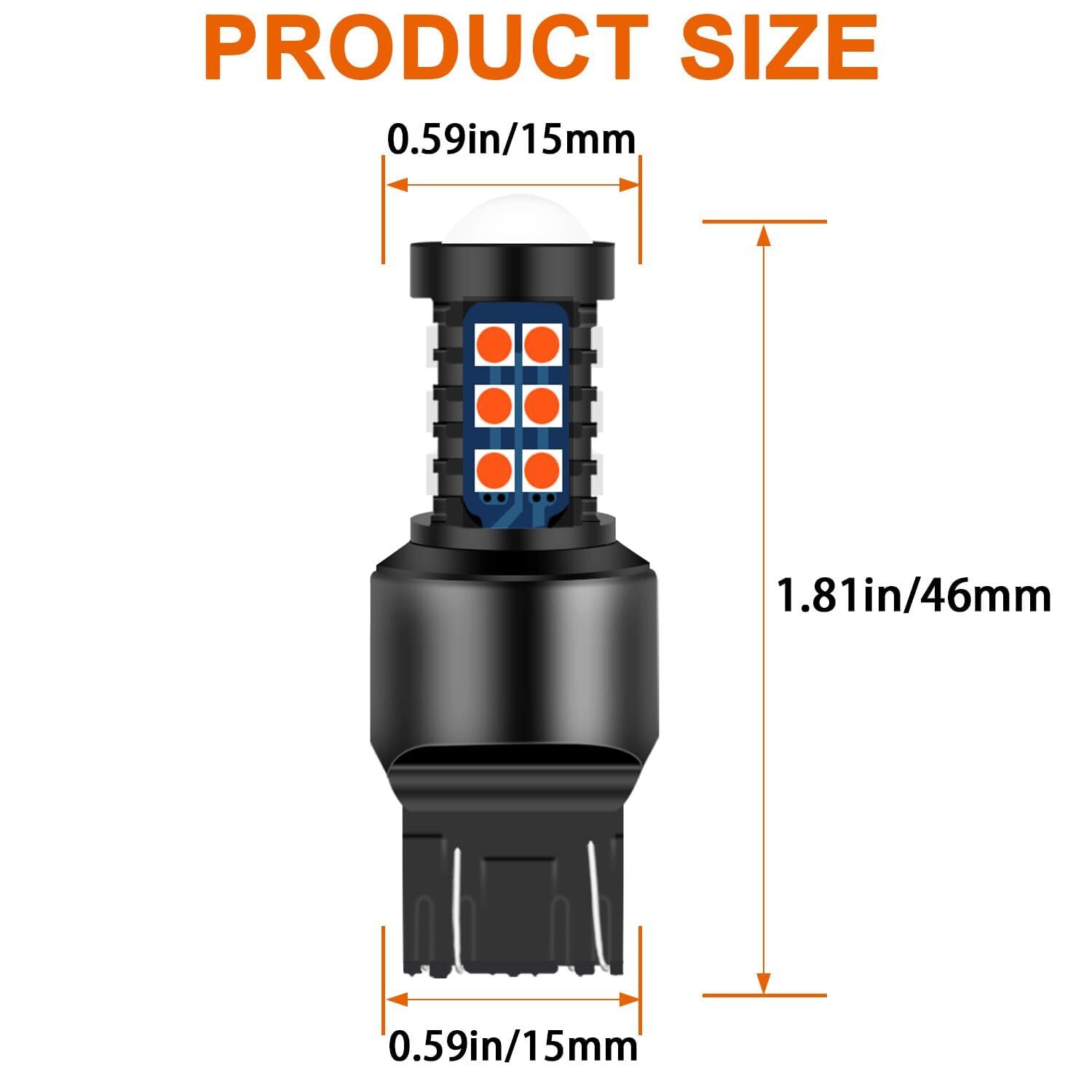 Newest 9-30V Super Bright Low Power Dual Brightness 7443 7440 7441 7444 T20