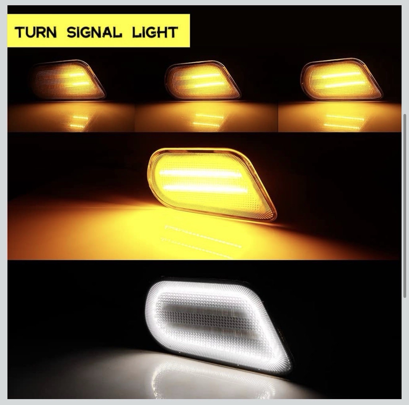 Clear Lens Switchback White/Amber DRL LED Turn Signal Lamp