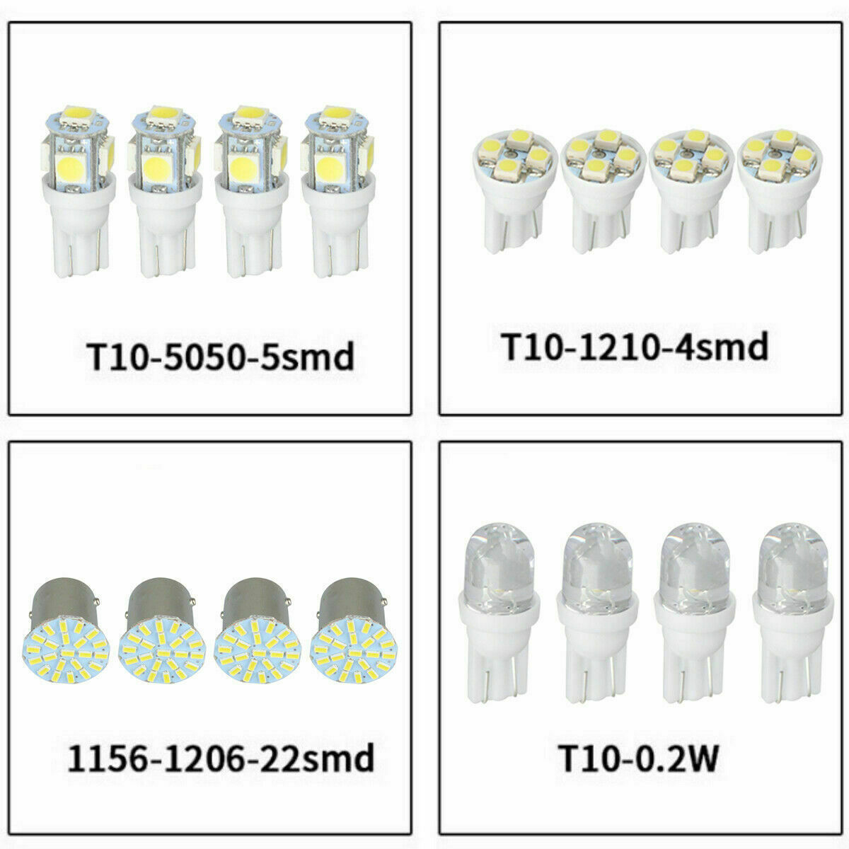 28Pcs Car Interior LED Light For Dome Map License Plate Lamp Bulbs Accessories