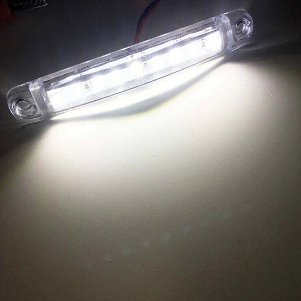 10x White LED Sealed Side Marker Clearance Light 12V Car Truck Trailer Lorry EAH