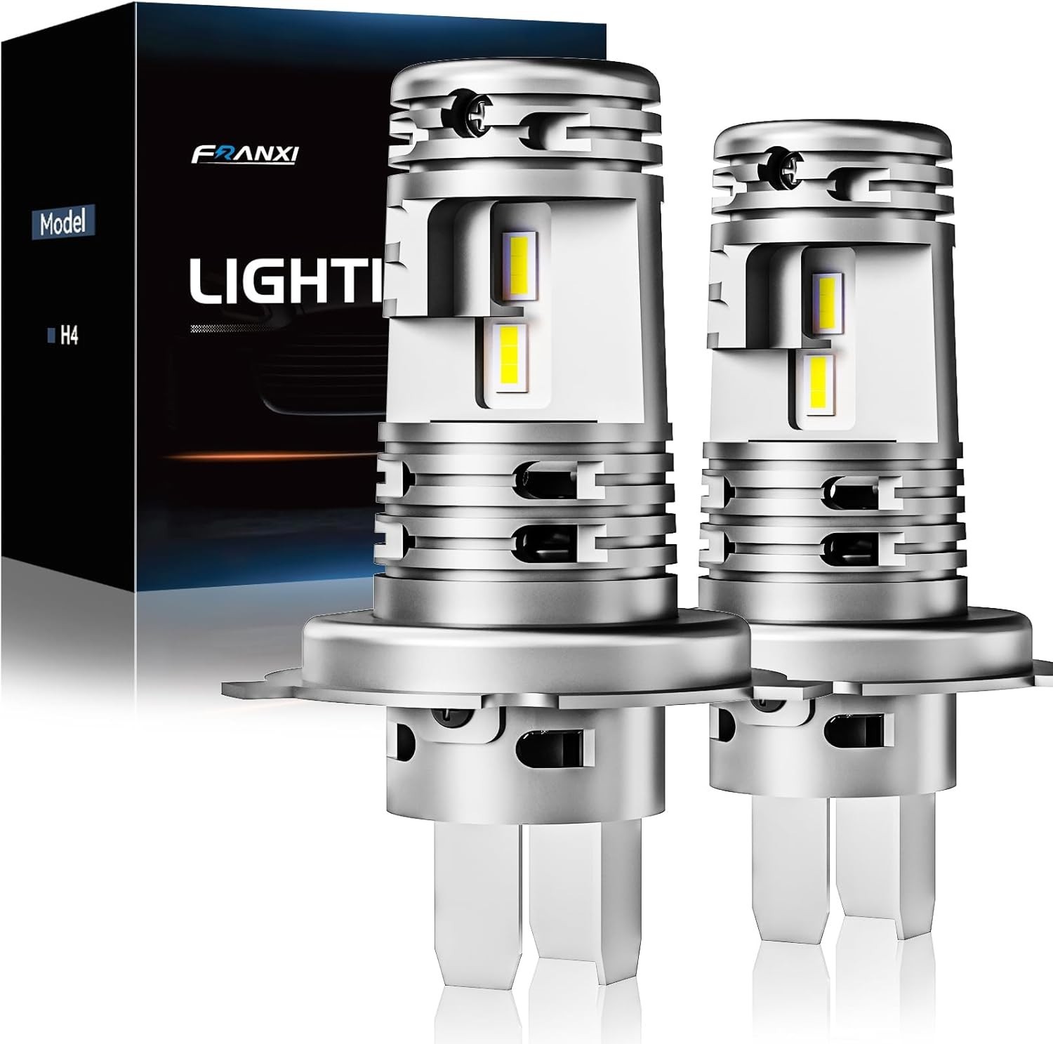Aviation Aluminum 9003/HB2 Fog Light Bulbs – Cool White, 2-Pack, High Brightness