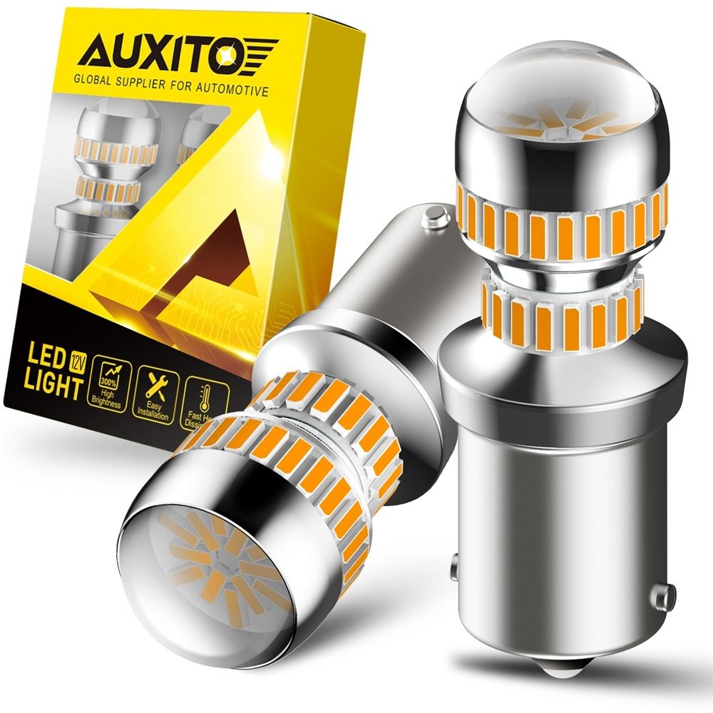 AUXITO 1156 LED Turn Light Signal Indicator Parking Bulb Amber Yellow CANBUS USA