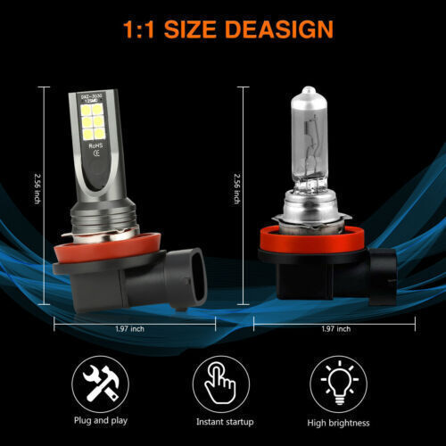 For Honda Accord 2013-2015 LED Headlights Bulbs Kit High/Low Beam + Fog Light