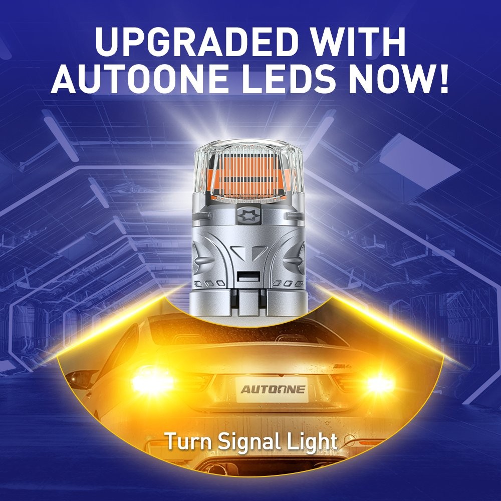 2x 16SMD Yellow Amber LED Turn 3157 Parking Signal Light Corner Bulb Canbus BRS