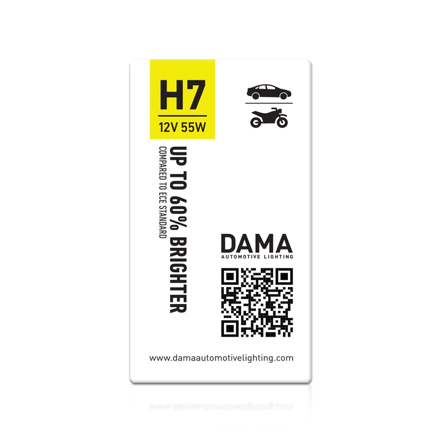 10X DAMA Standard Plus H7 High Low Fog 3400K 1600lm DOT Street Legal Fleet Bulk