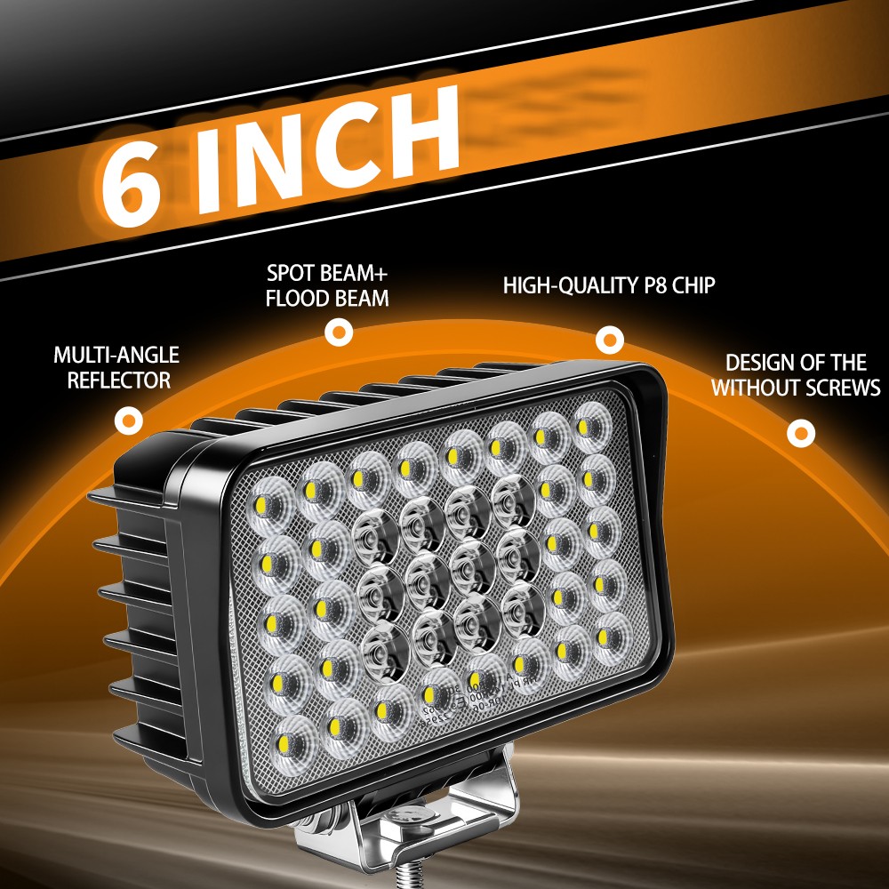 2x 6“ Powerful LED Work Light For Truck Flood Light 12V 24V 160W Tractor lights