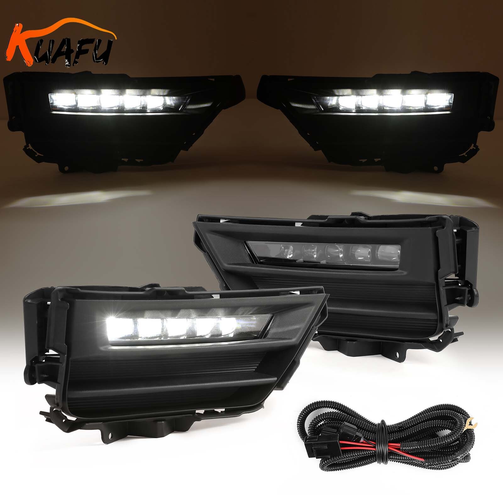 KUAFU LED Fog Lights Driving Lamps Left&Right For Honda CRV CR-V 2020 2021 2022