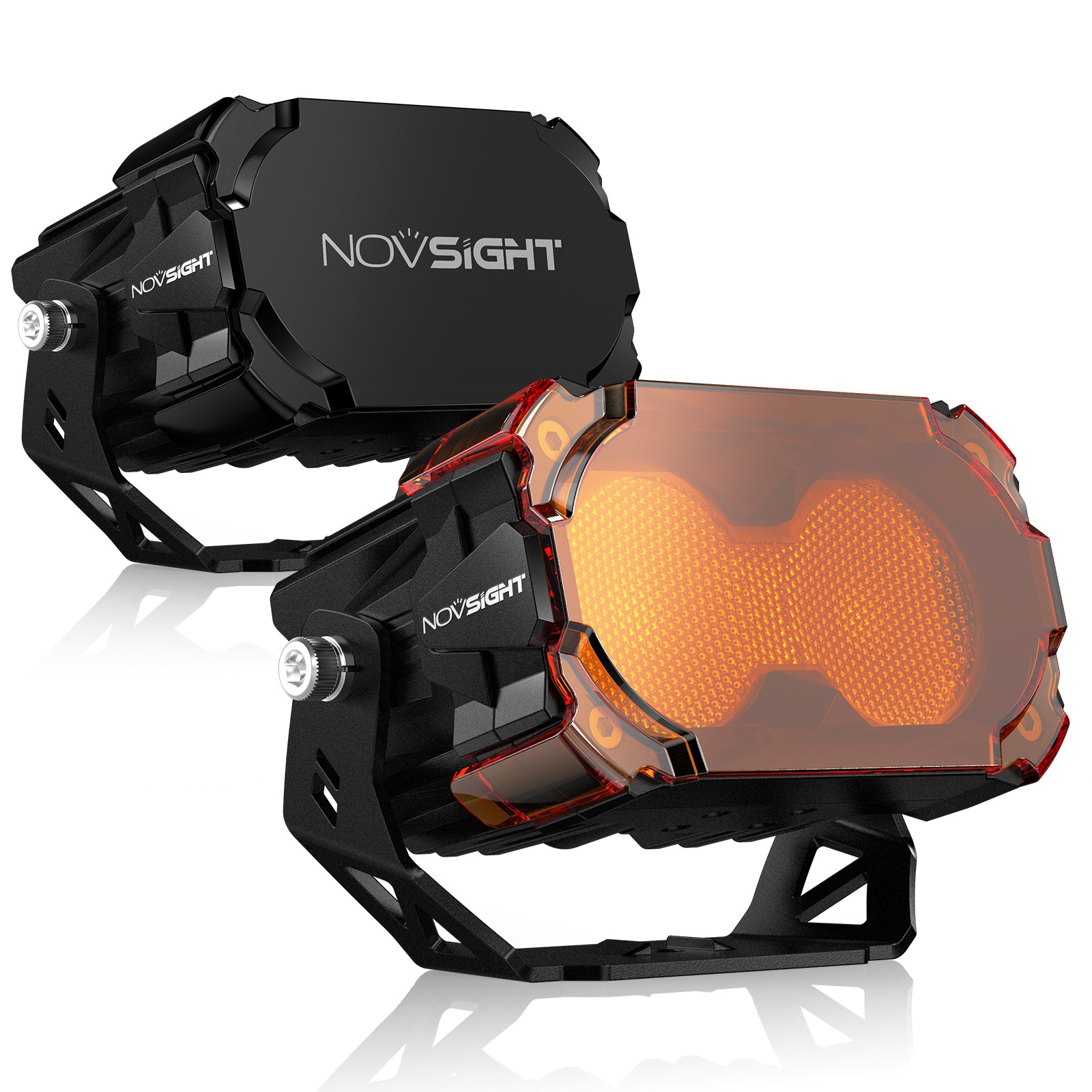 NOVSIGHT 4.5 Inch LED Work Light Cube Flood Pods Offroad Driving Lamp For Chevy