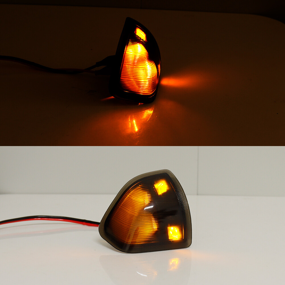 2x Amber LED Side Mirror Smoked Turn Signal Lights For 10-18 Dodge Ram 1500 2500