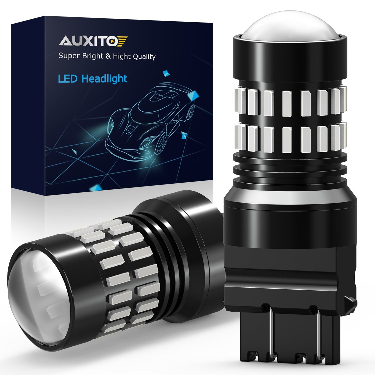 2-20 AUXITO 3157 Red Lamp LED Bulb Error Free Brake Tail Light 4014SMD Chips 12V