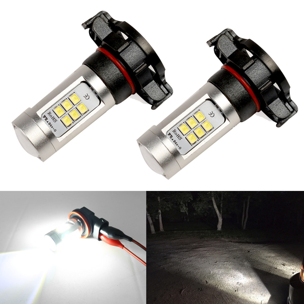 Total 2400LM 6000K High Power PSX24W 2504 LED Fog Light Bulbs