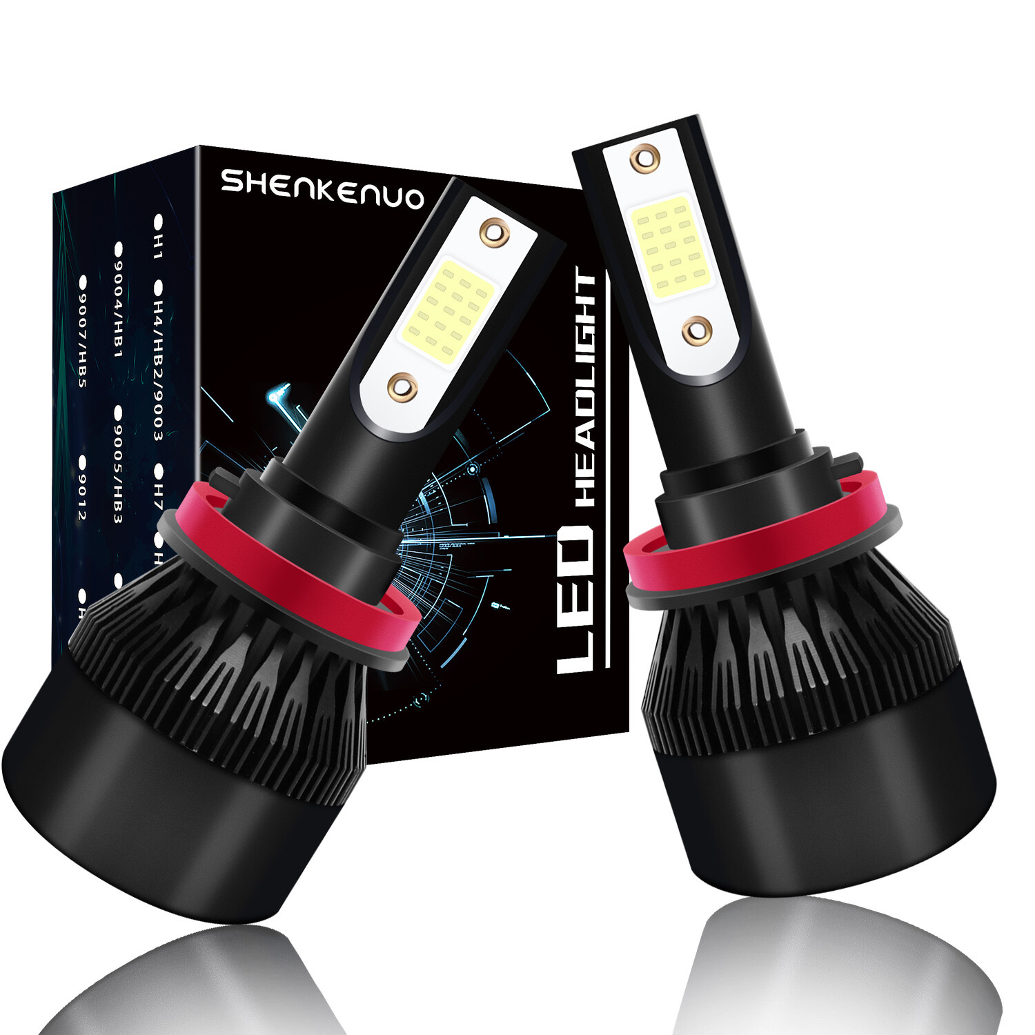 H11 LED Headlight Super Bright Bulbs Kit Blue 8000K 330000LM High/Low Beam