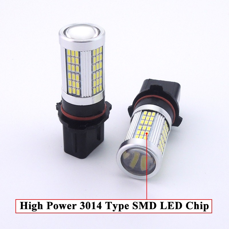 2 Xenon White 102-SMD P13W 12277 LED Bulbs for Mazda CX-5 Daytime Running Lights