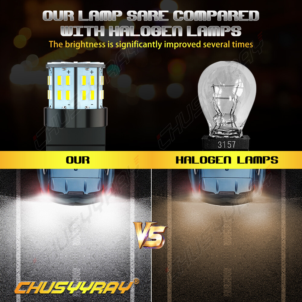 1000LM White 3156 3157 LED Reverse Backup Light Bulb For 2015-2021 Ford Mustang