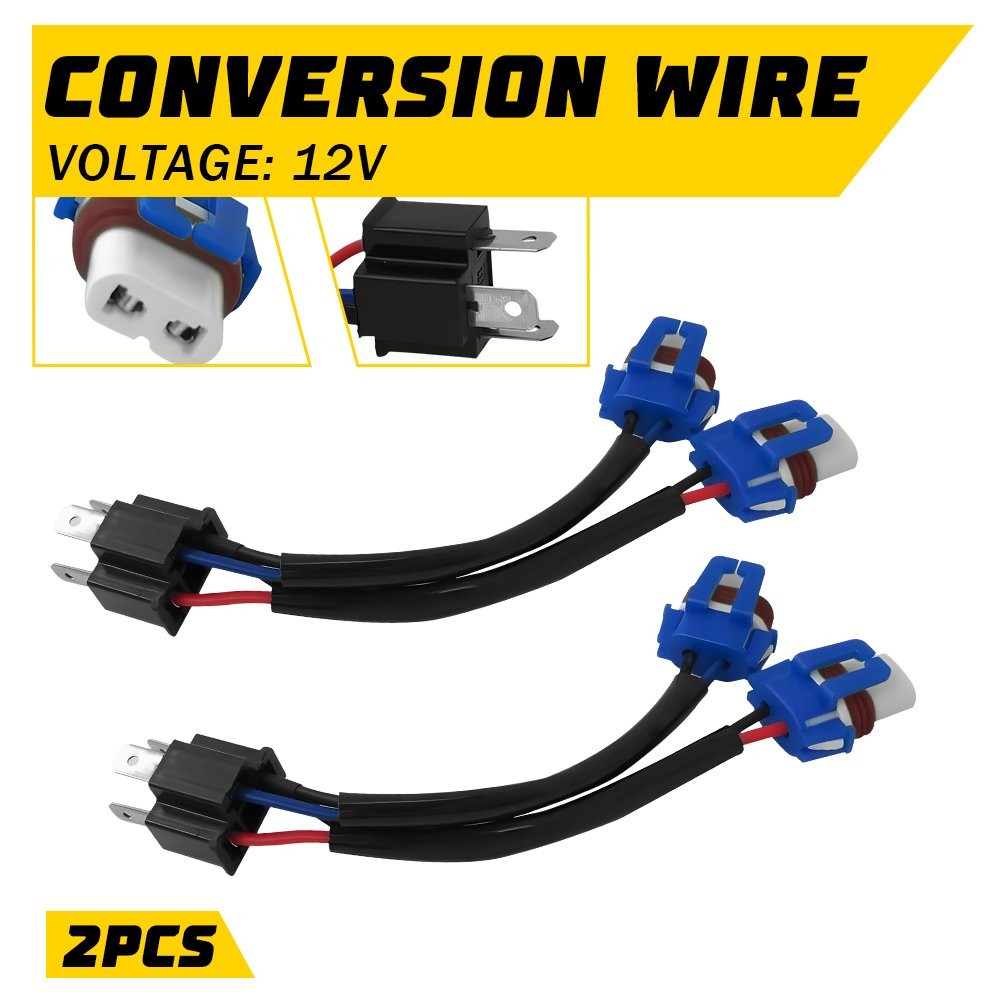 Conversion Wire 9003 H4 TO 9005 9006 Two Harness Head Lamp Adapter Plug Play New