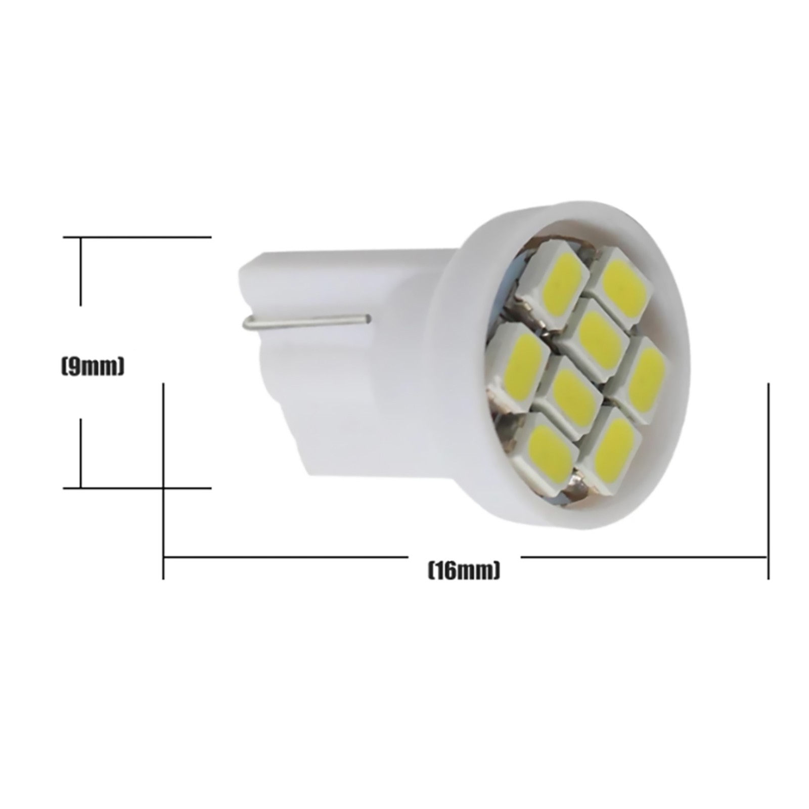 10x 8 SMD White LED Bulb Reading Light license Plate Light Door Edge Light New