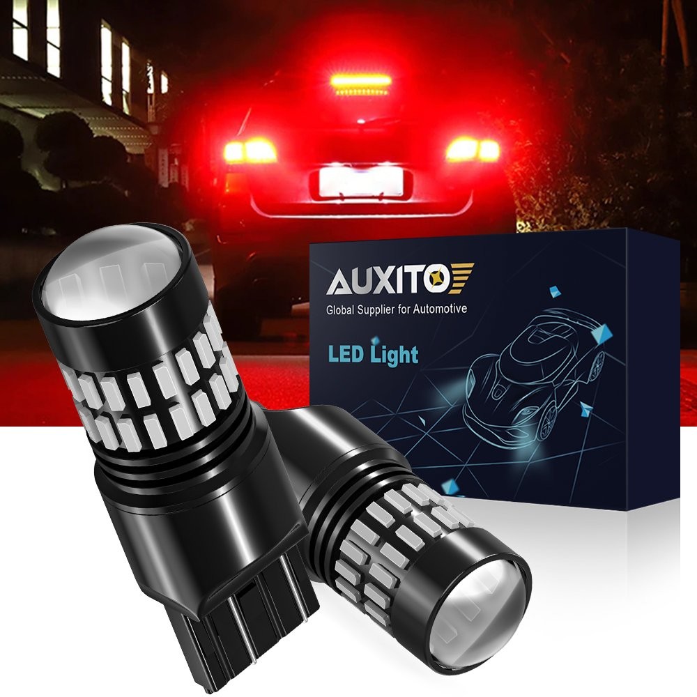 7443 7440 Red Flash Blinking Strobe Brake Stop Tail LED Light Bulbs 1~10Set