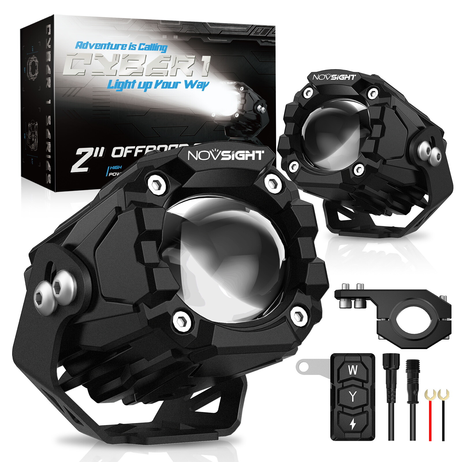 2x NOVSIGHT CYBER Series 2″ LED Pod Light Driving Lamp for OffRoad Truck ATV UTV