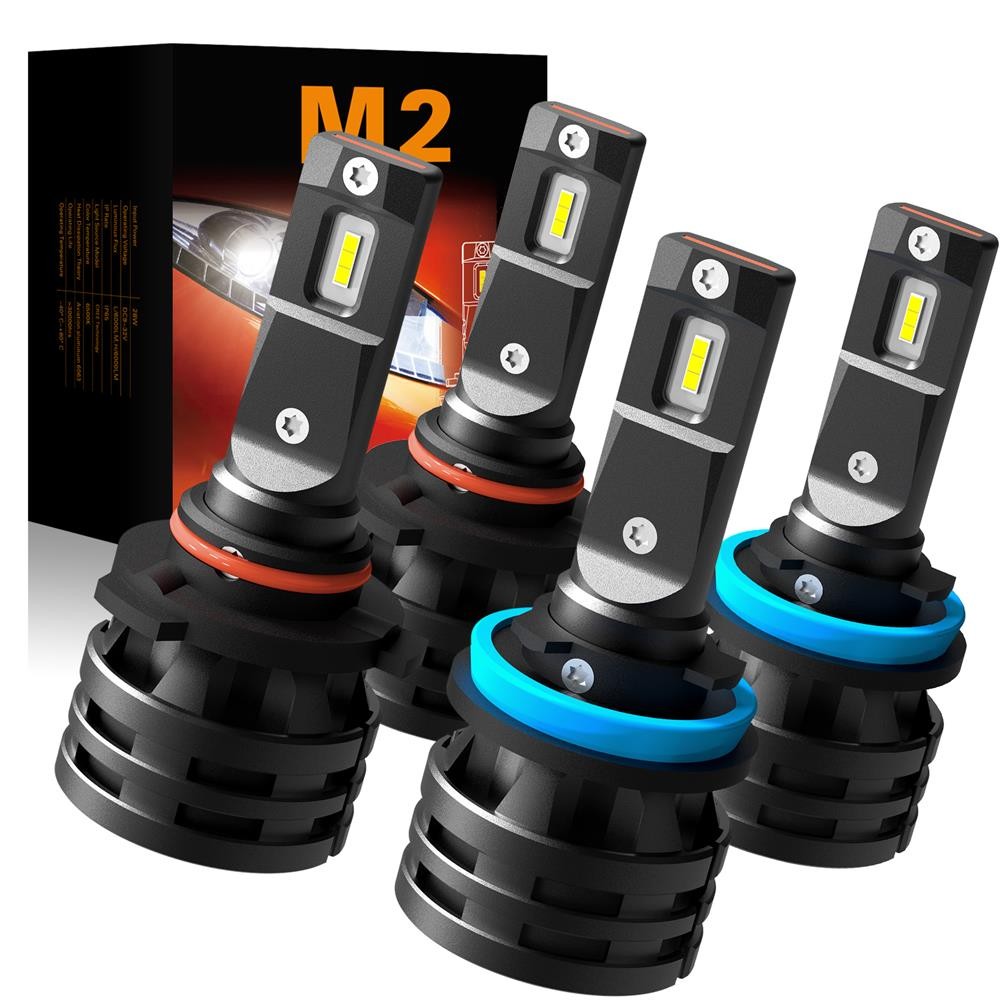 AUXITO 9005 9006 9012 HB3 HB4 Headlight LED High Beam Low Beam Bulb White 6000K