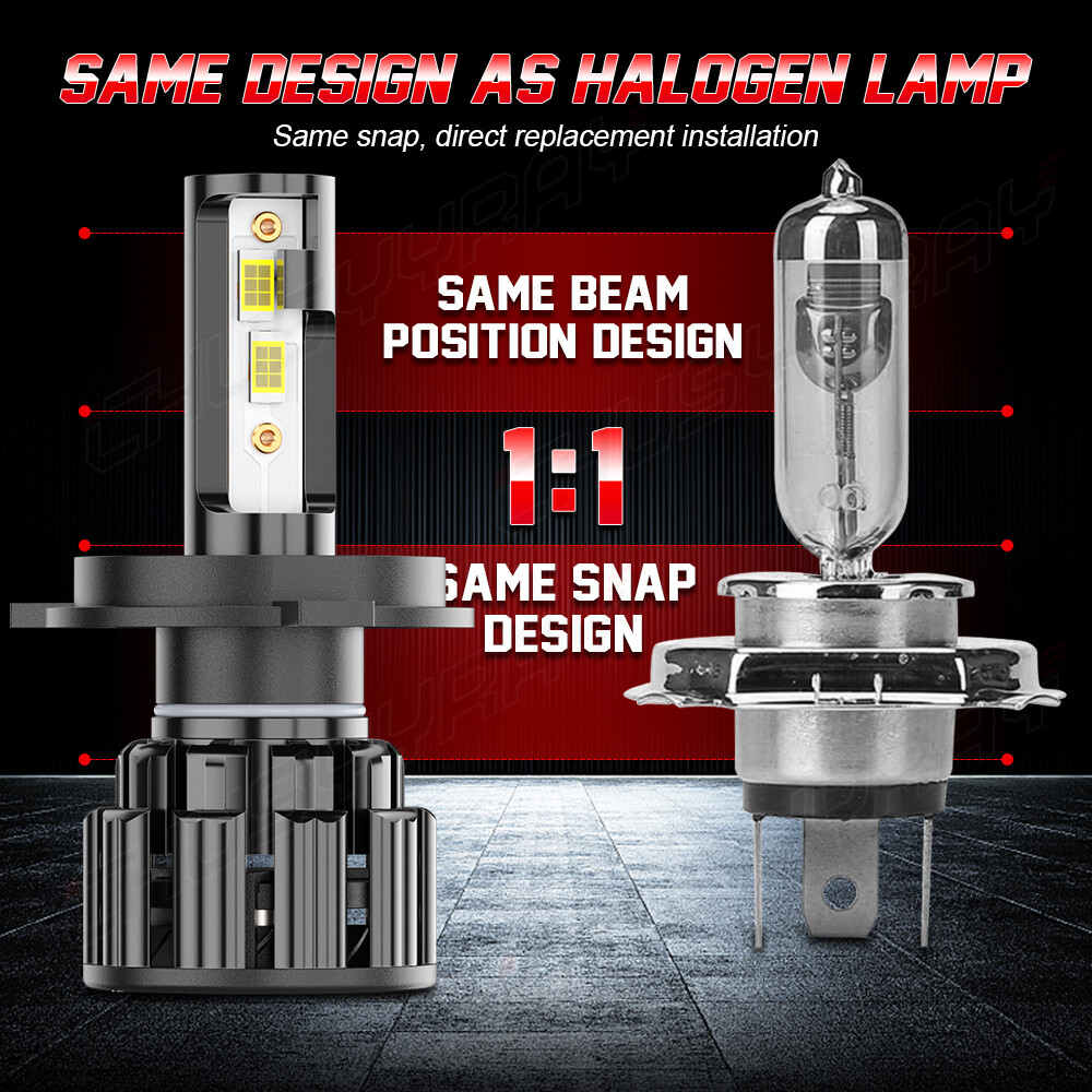 H4 9003-HB2 40W Xenon LED Headlight High Low Dual Beam Light Bulbs Lamps