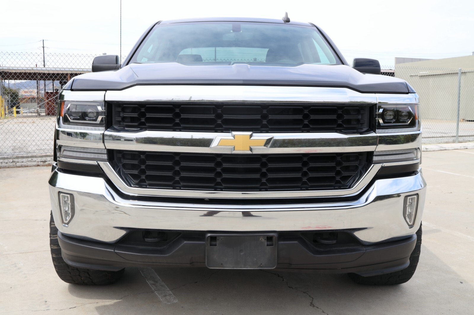 For 2016-2019 Chevy Silverado 1500 LED Headlights Chrome Trim Projector Headlamp