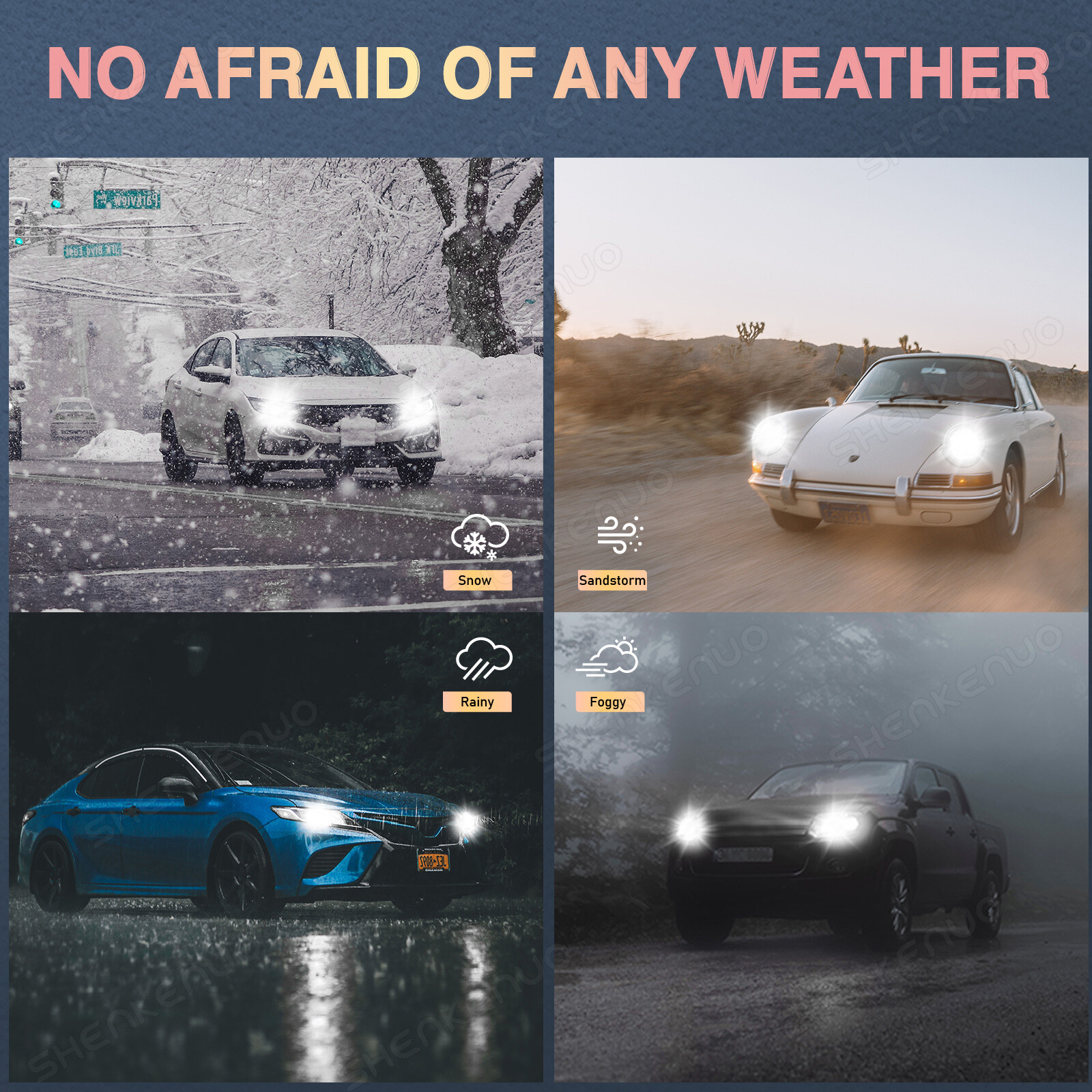 H7 LED Headlight Bulbs Kit Hi/Lo Beam Cold White 6000K Super Bright For Kia Soul