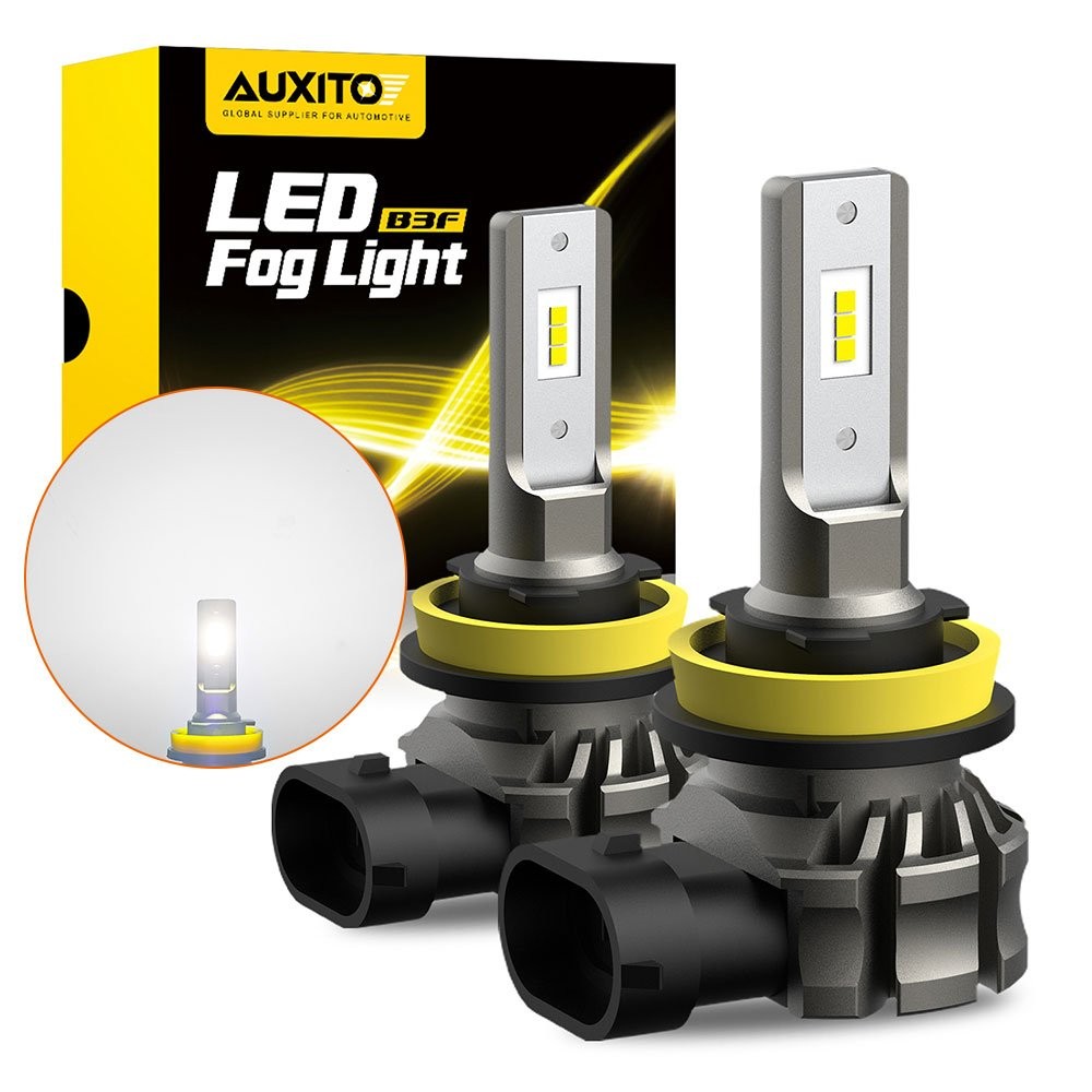 2 H8 H9 AUXITO LED White Fog Light Bulbs Daytime Running Light DRL 2400LM Canbus